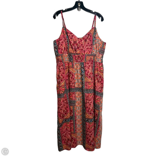 Dress Casual Midi By Old Navy In Floral Print, Size: Xxl
