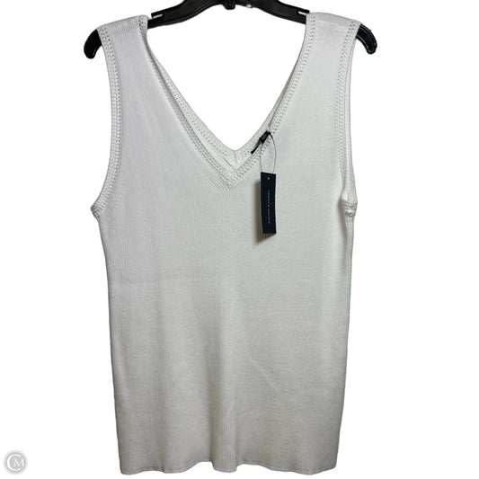 Top Sleeveless By Tommy Hilfiger In White, Size: Xl