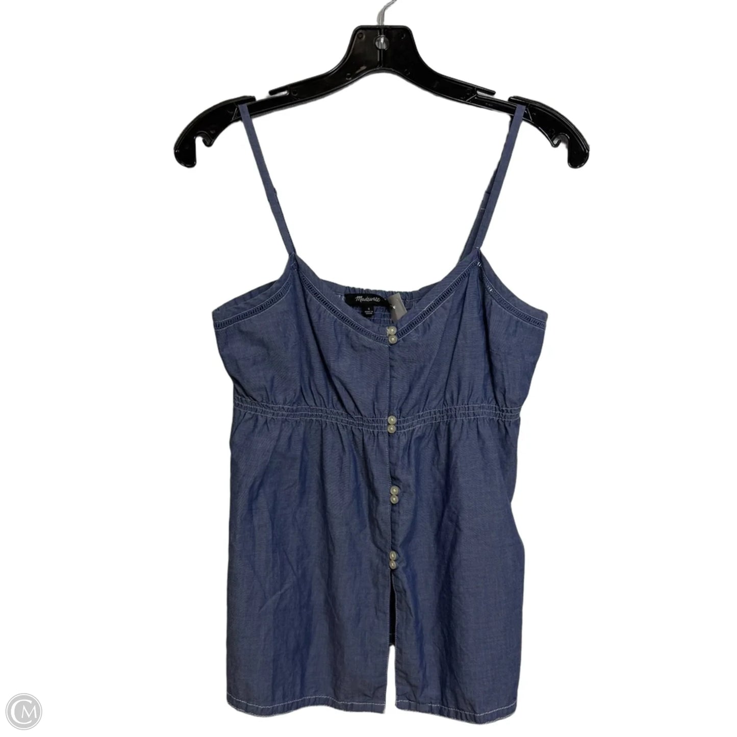 Top Sleeveless By Madewell In Blue Denim, Size: 4