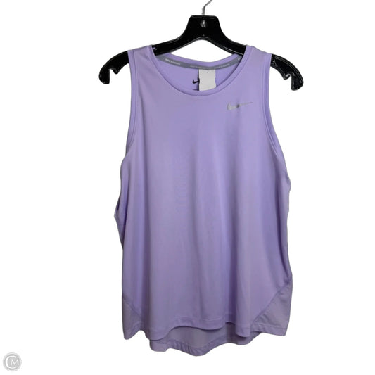 Athletic Tank Top By Nike Apparel In Purple, Size: L