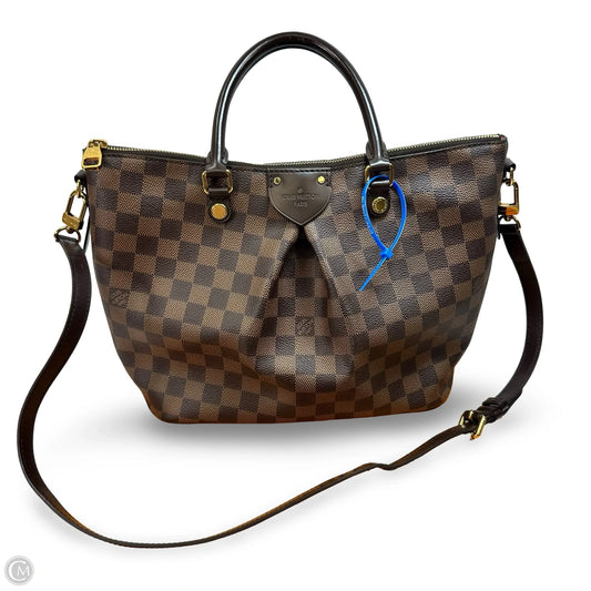 Damier Ebene Siena MM Handbag Luxury Designer By Louis Vuitton, Size: Medium