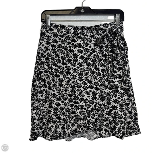 Skirt Mini & Short By Loft In Black & White, Size: 0
