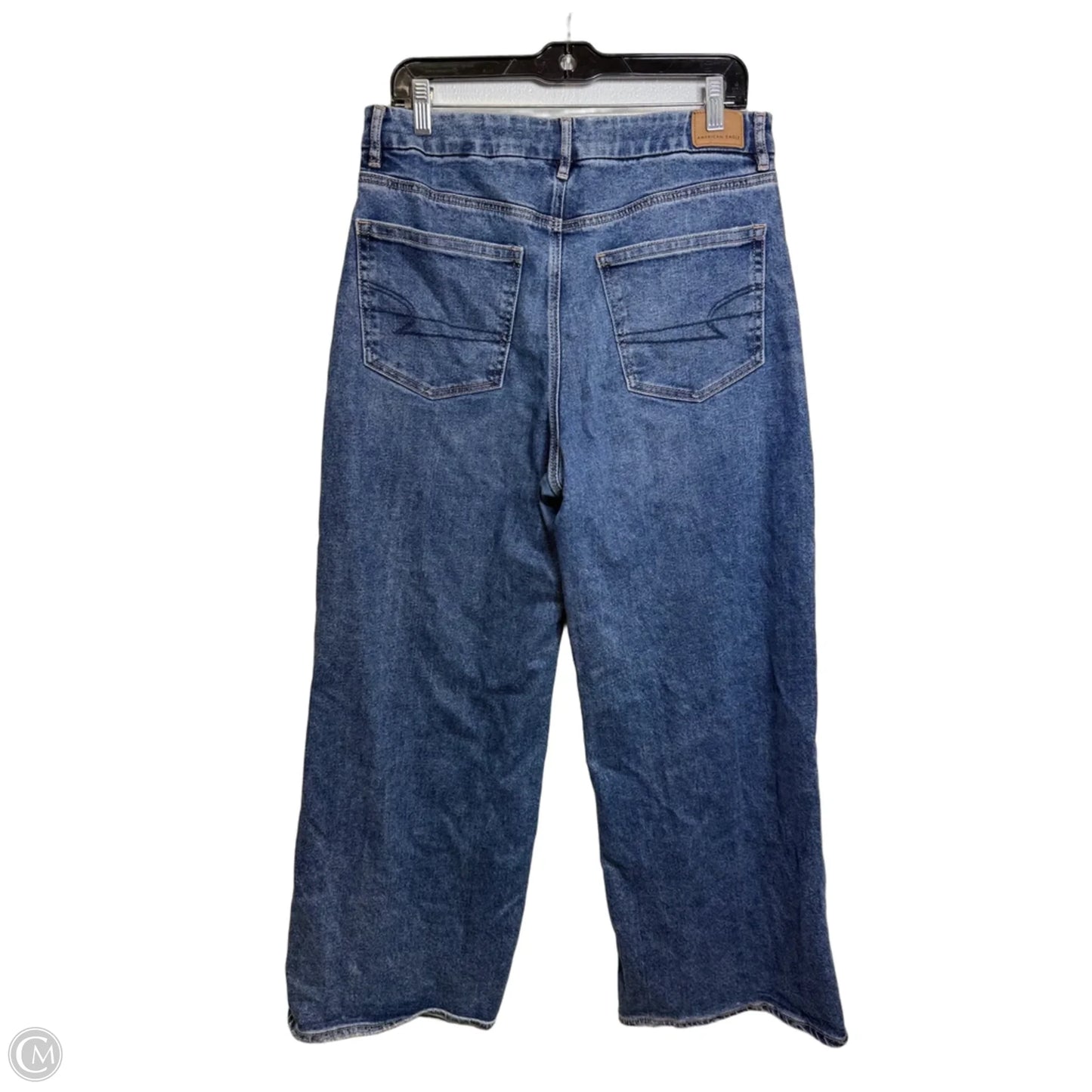 Jeans Wide Leg By American Eagle In Blue Denim, Size: 12