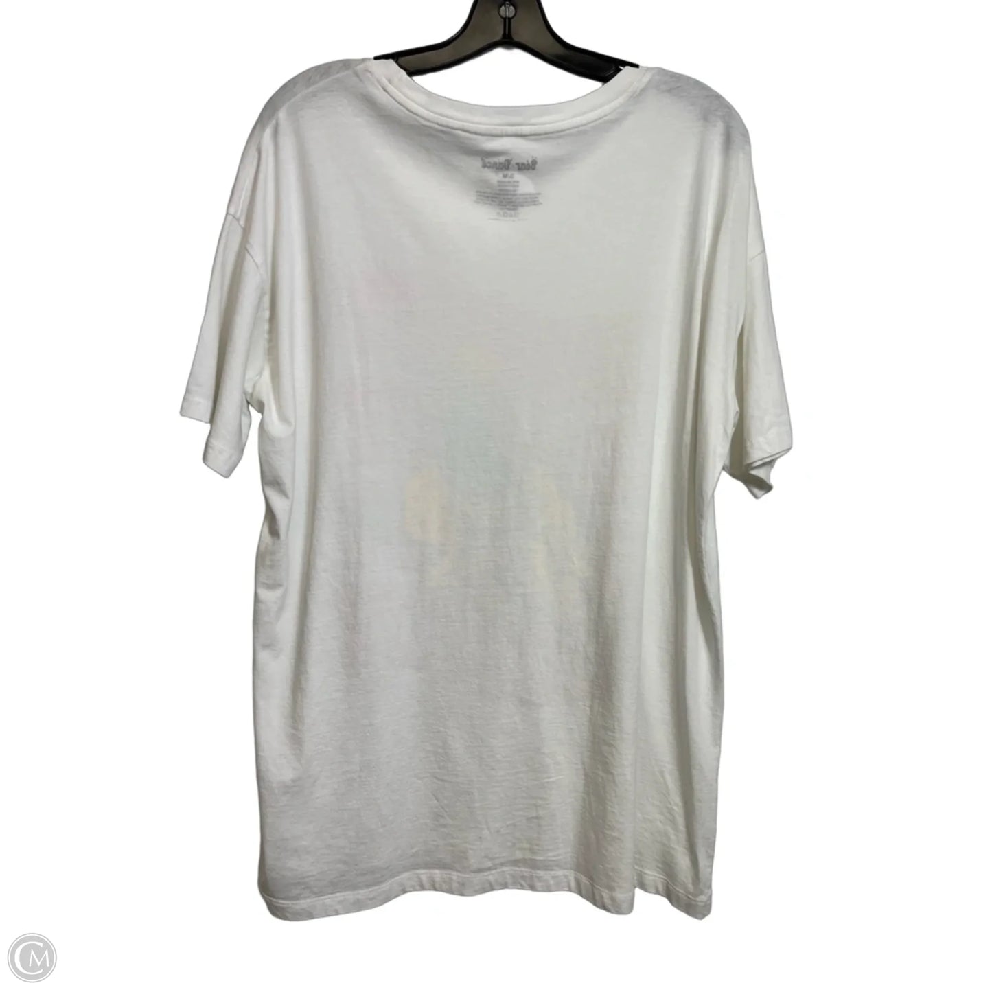 Top Short Sleeve By Clothes Mentor In White, Size: M