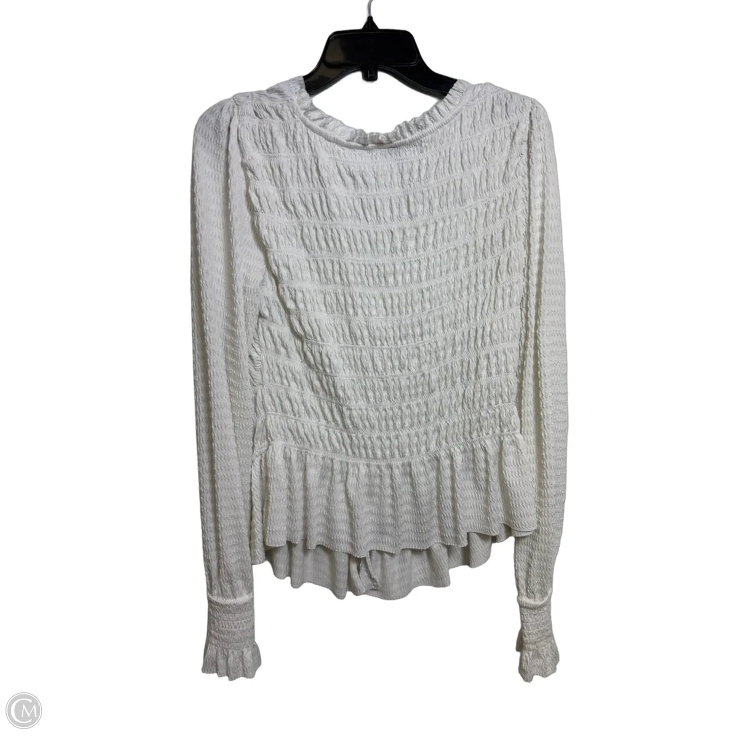 Top Long Sleeve By Anthropologie In White, Size: M