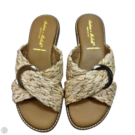 Sandals Flats By Clothes Mentor In Peach, Size: 8