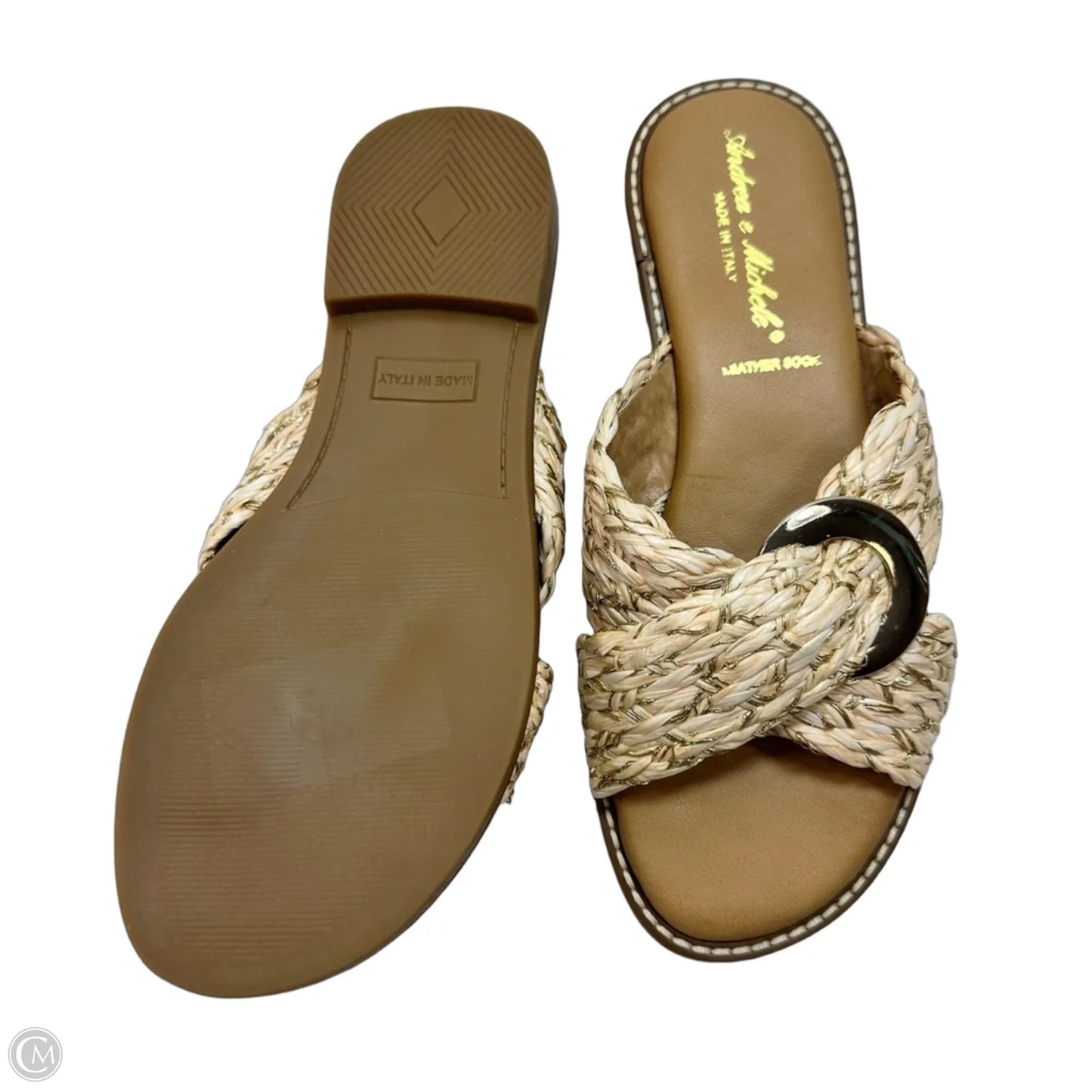 Sandals Flats By Clothes Mentor In Peach, Size: 8
