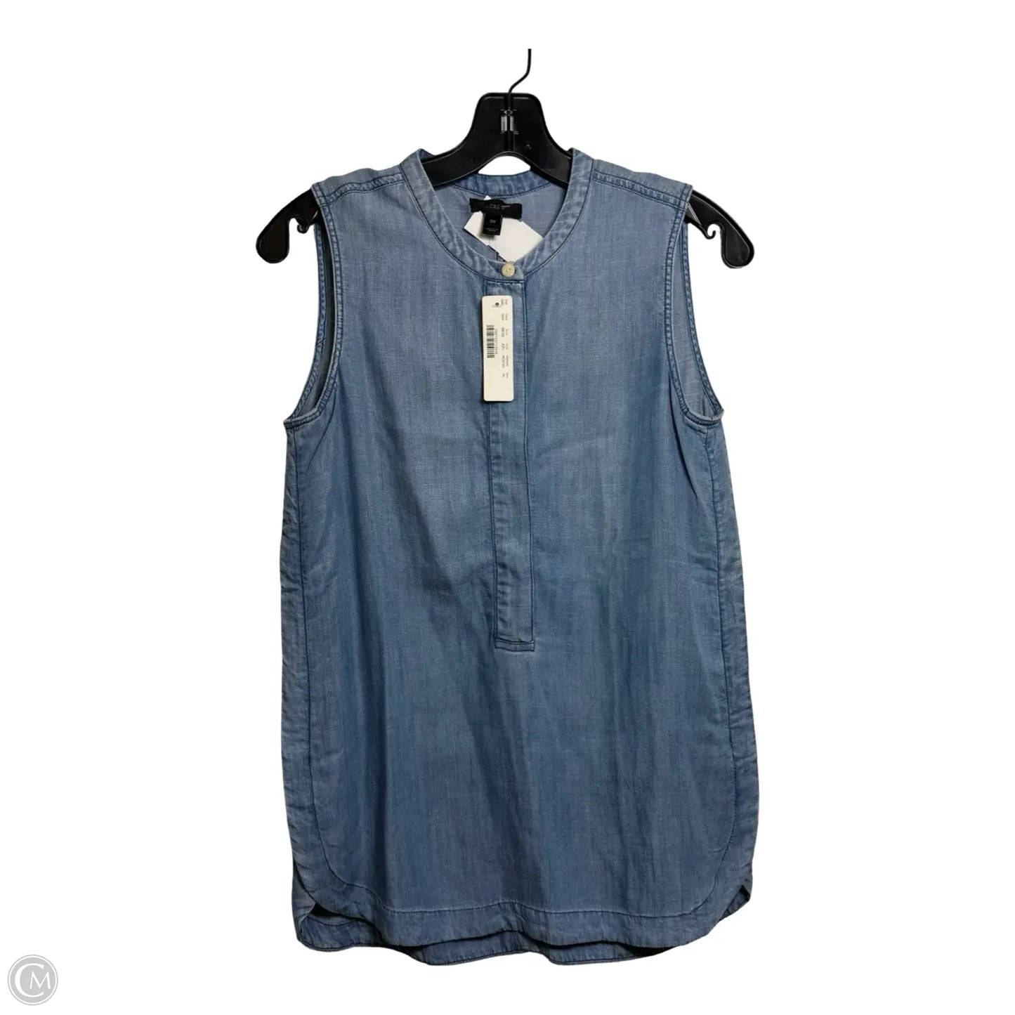 Top Sleeveless By J. Crew In Blue Denim, Size: Xs