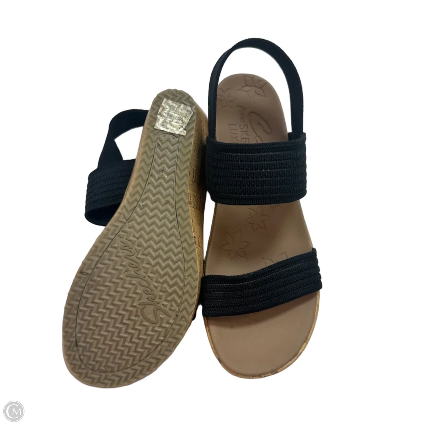 Sandals Heels Platform By Skechers In Black, Size: 8.5