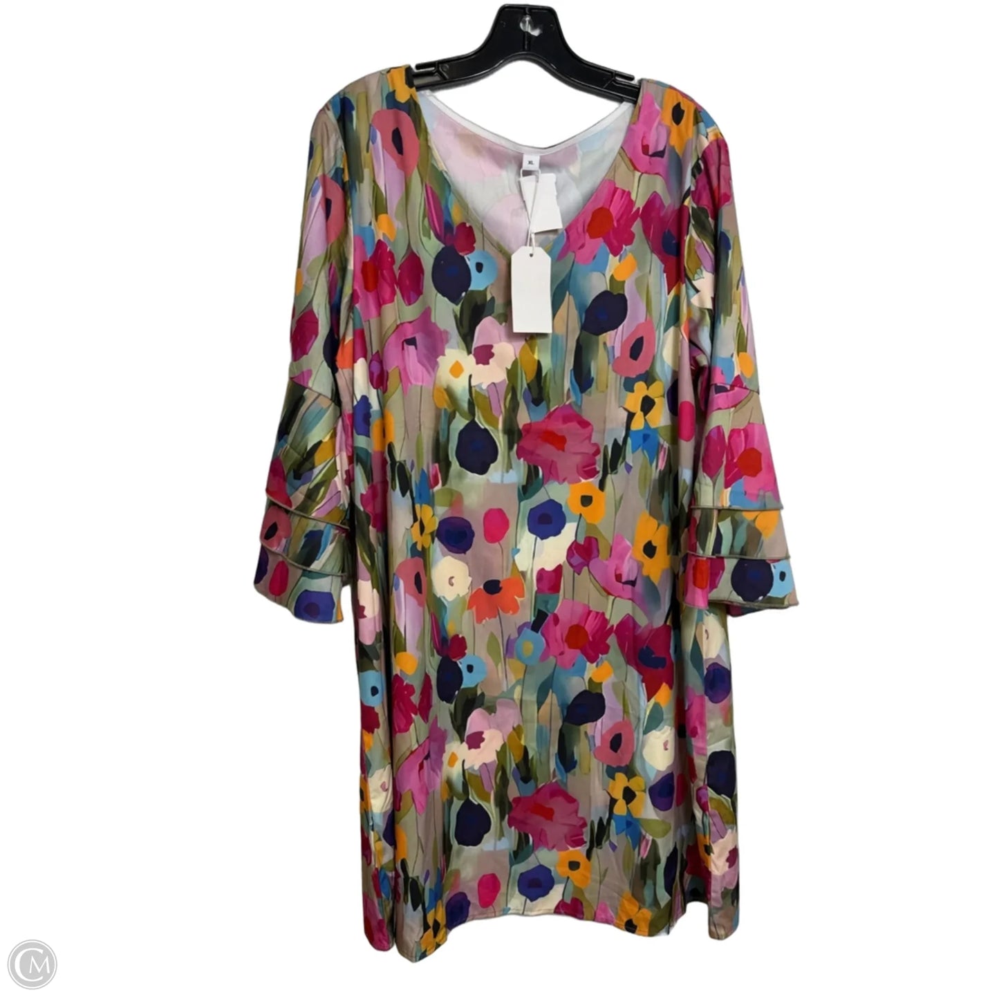 Dress Casual Short By Clothes Mentor In Floral Print, Size: Xl