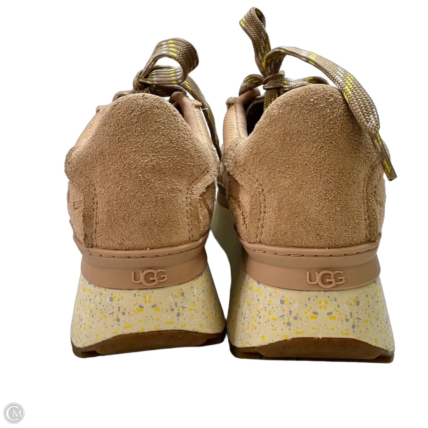 Marin Lace Logo Sneaker Shoes Designer By Ugg In Pink, Size: 8.5