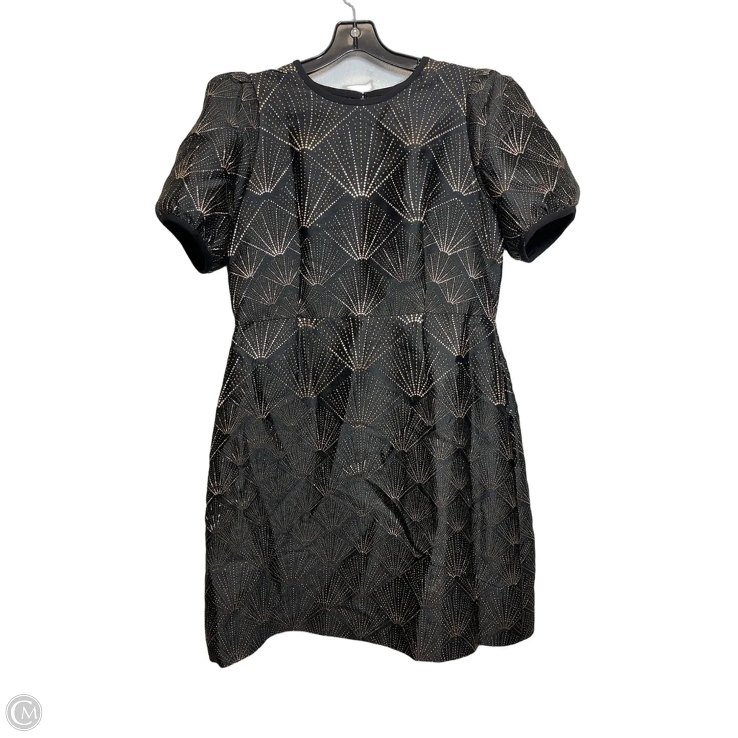 Dress Casual Short By Dkny In Black & Gold, Size: 12
