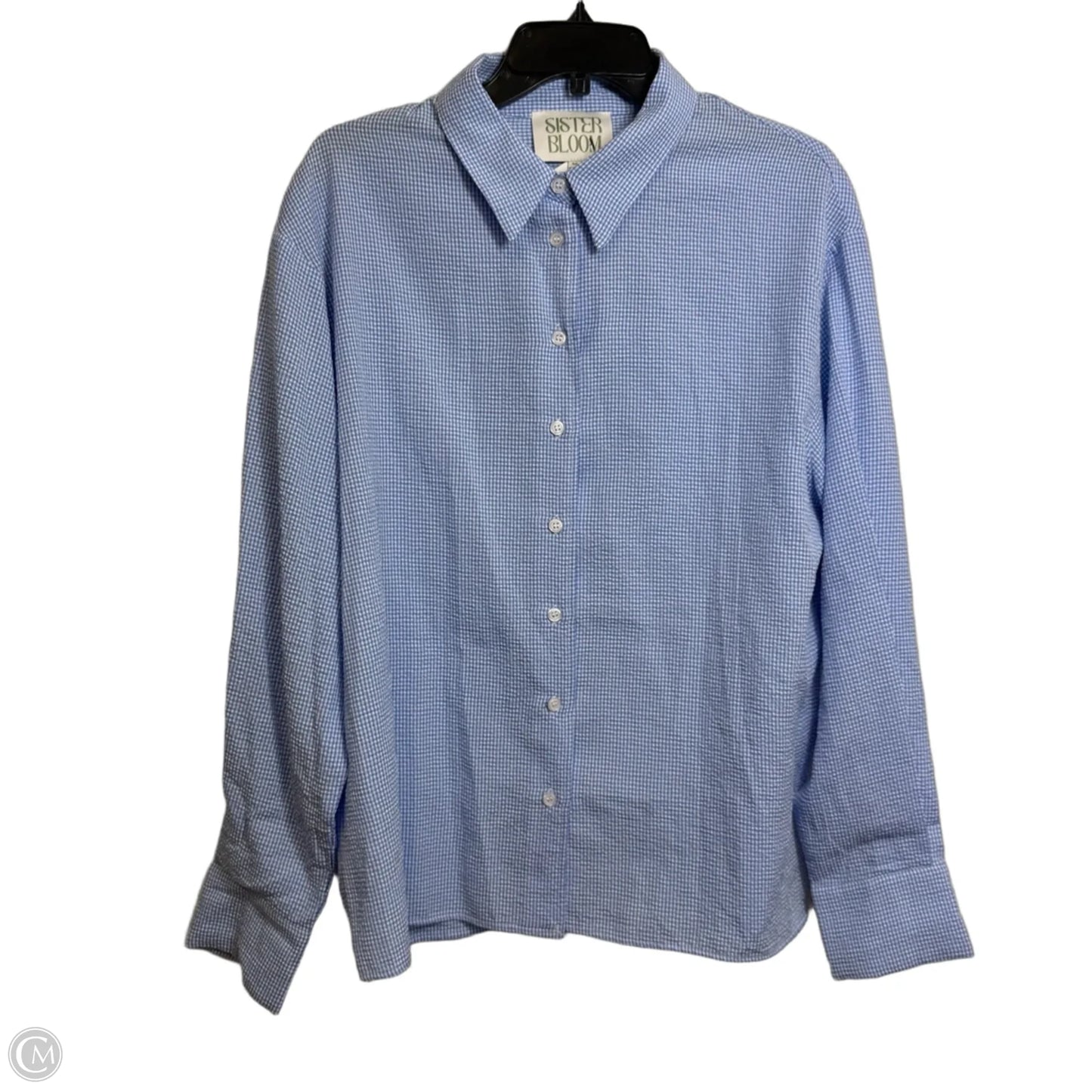 Top Long Sleeve By Sister Bloom In Blue, Size: M