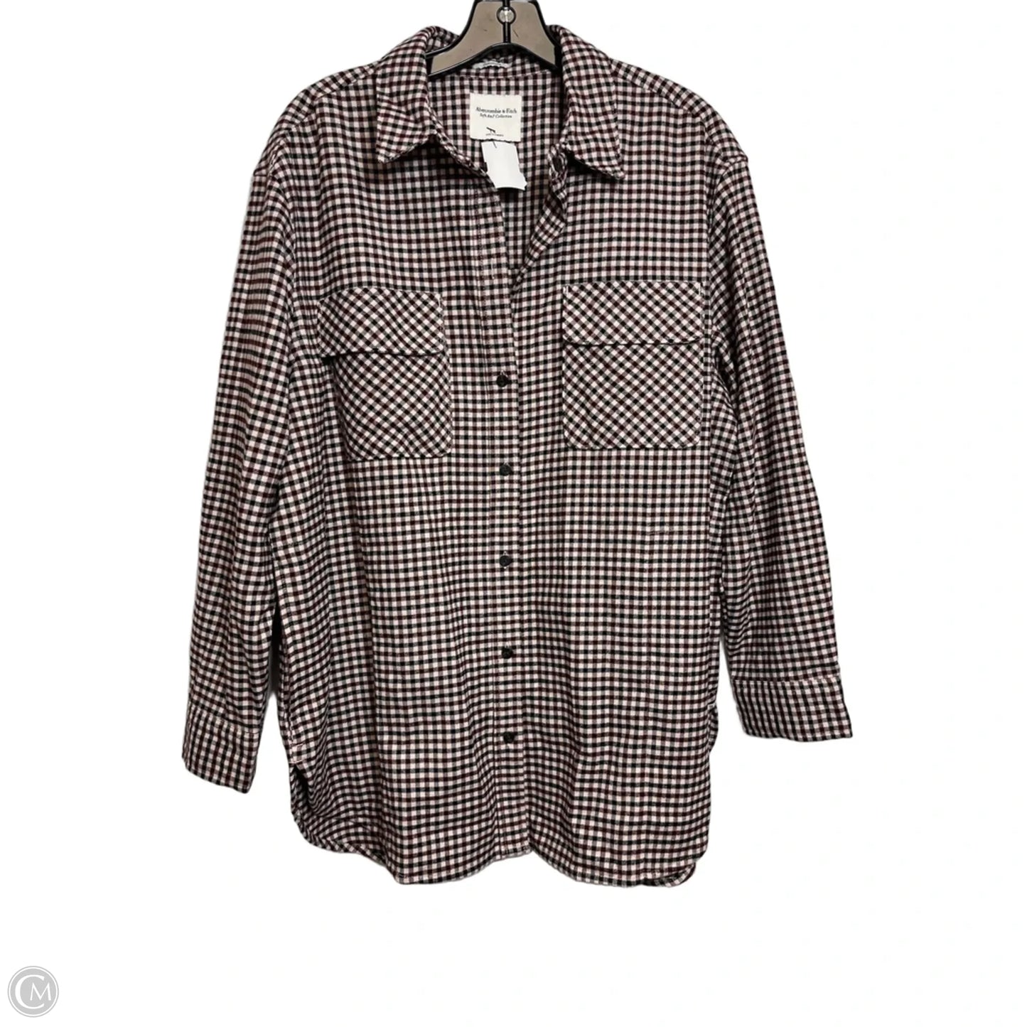 Jacket Shirt By Abercrombie And Fitch In Plaid Pattern, Size: L