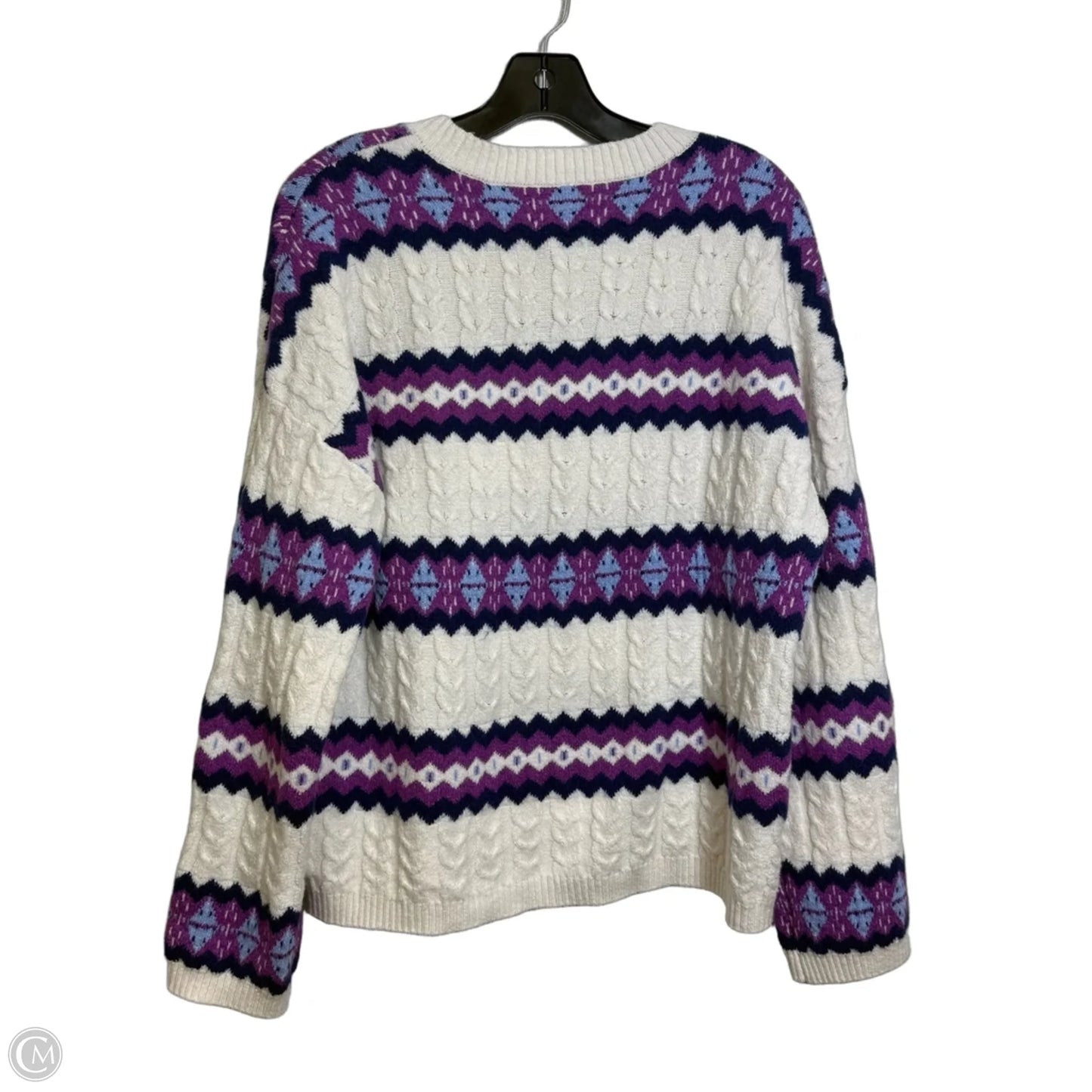 Sweater By Loft In Striped Pattern, Size: M