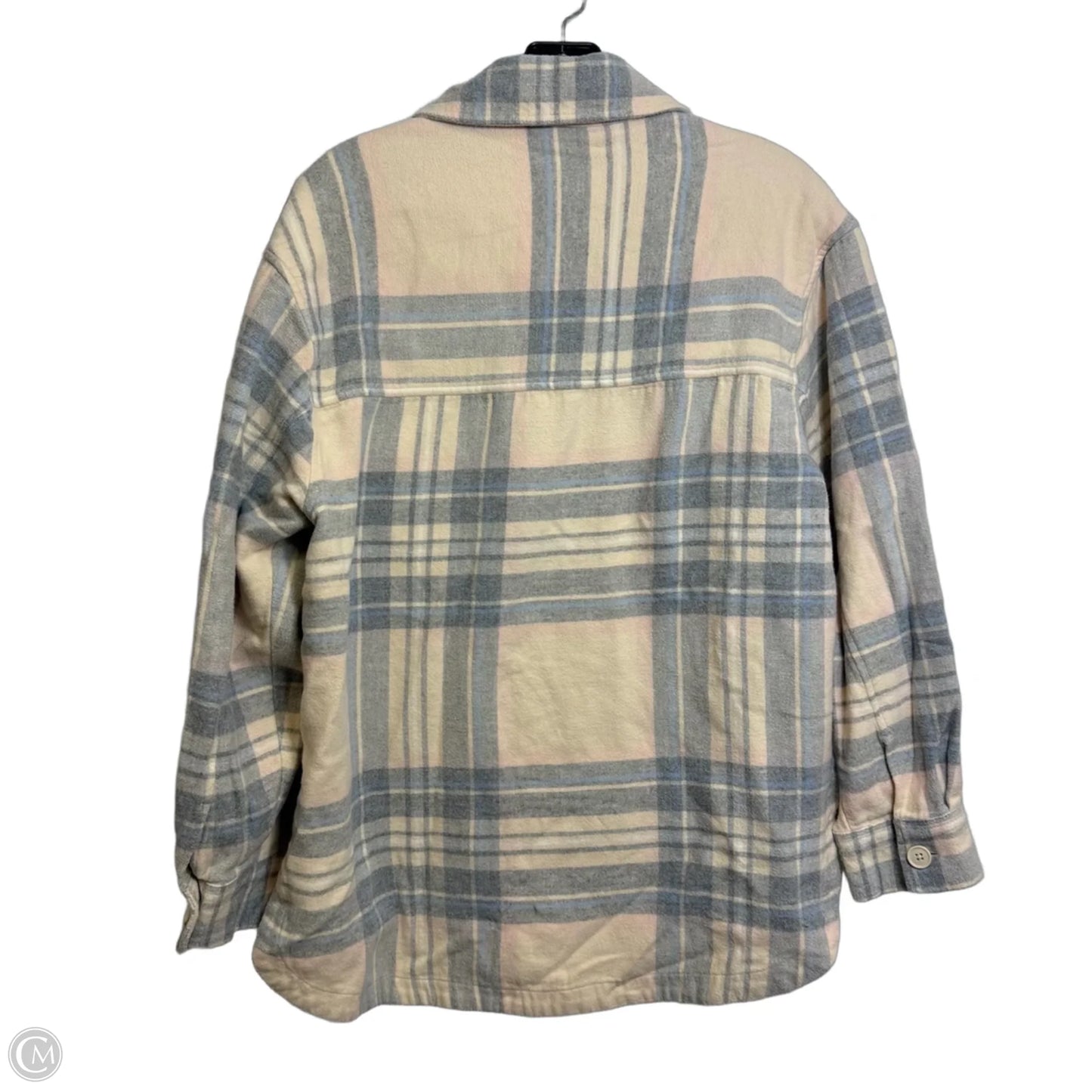 Jacket Shirt By American Eagle In Plaid Pattern, Size: M