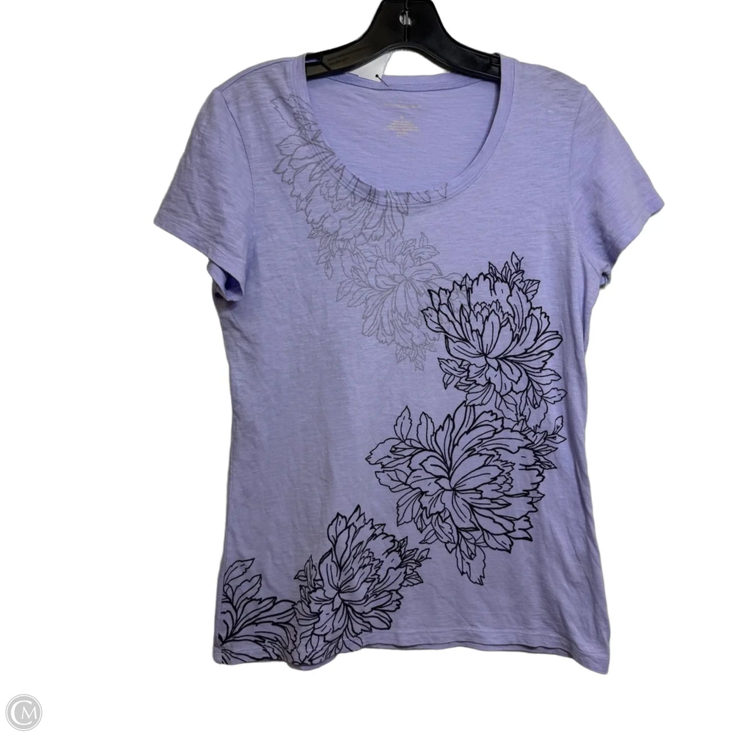 Top Short Sleeve Basic By Banana Republic In Purple, Size: M