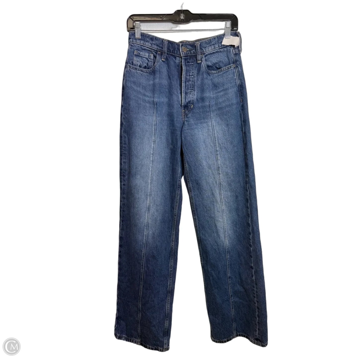 Jeans Flared By Banana Republic In Blue Denim, Size: 4