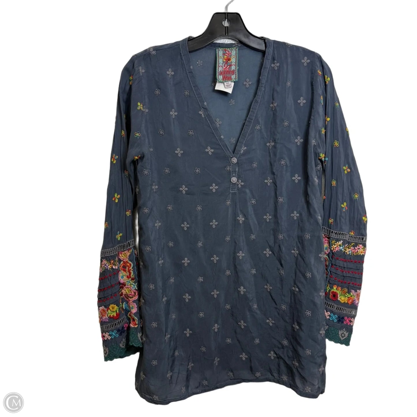 Top Long Sleeve By Johnny Was In Grey, Size: Xsp
