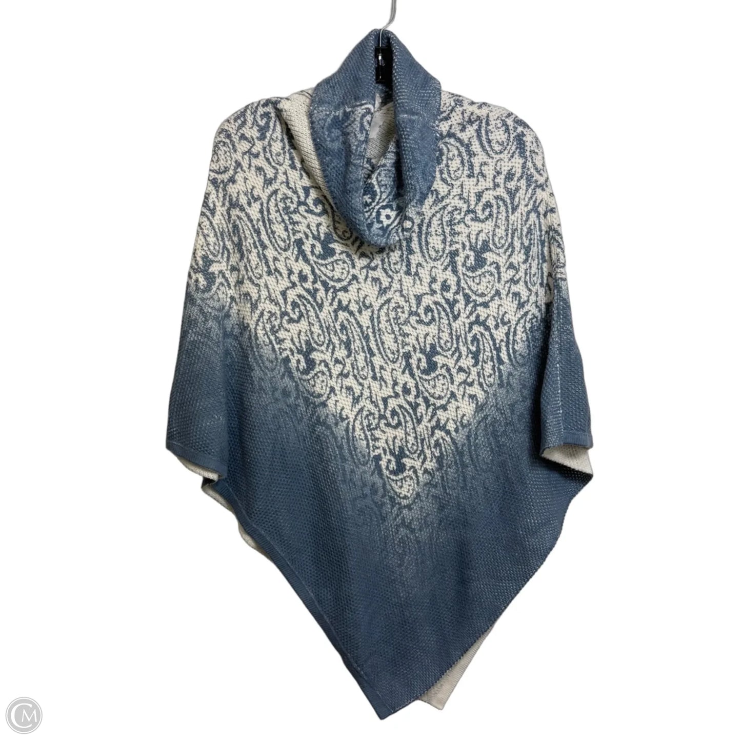 Poncho By Chicos In Blue, Size: Osfm