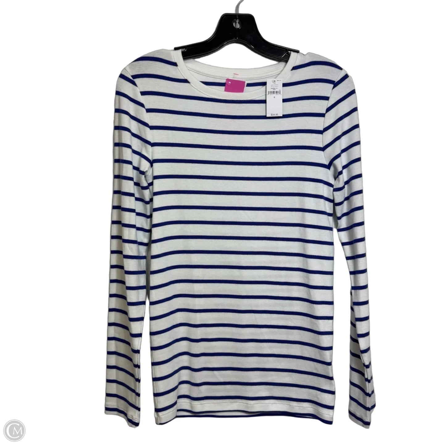 Top Long Sleeve Basic By Gap In Striped Pattern, Size: S