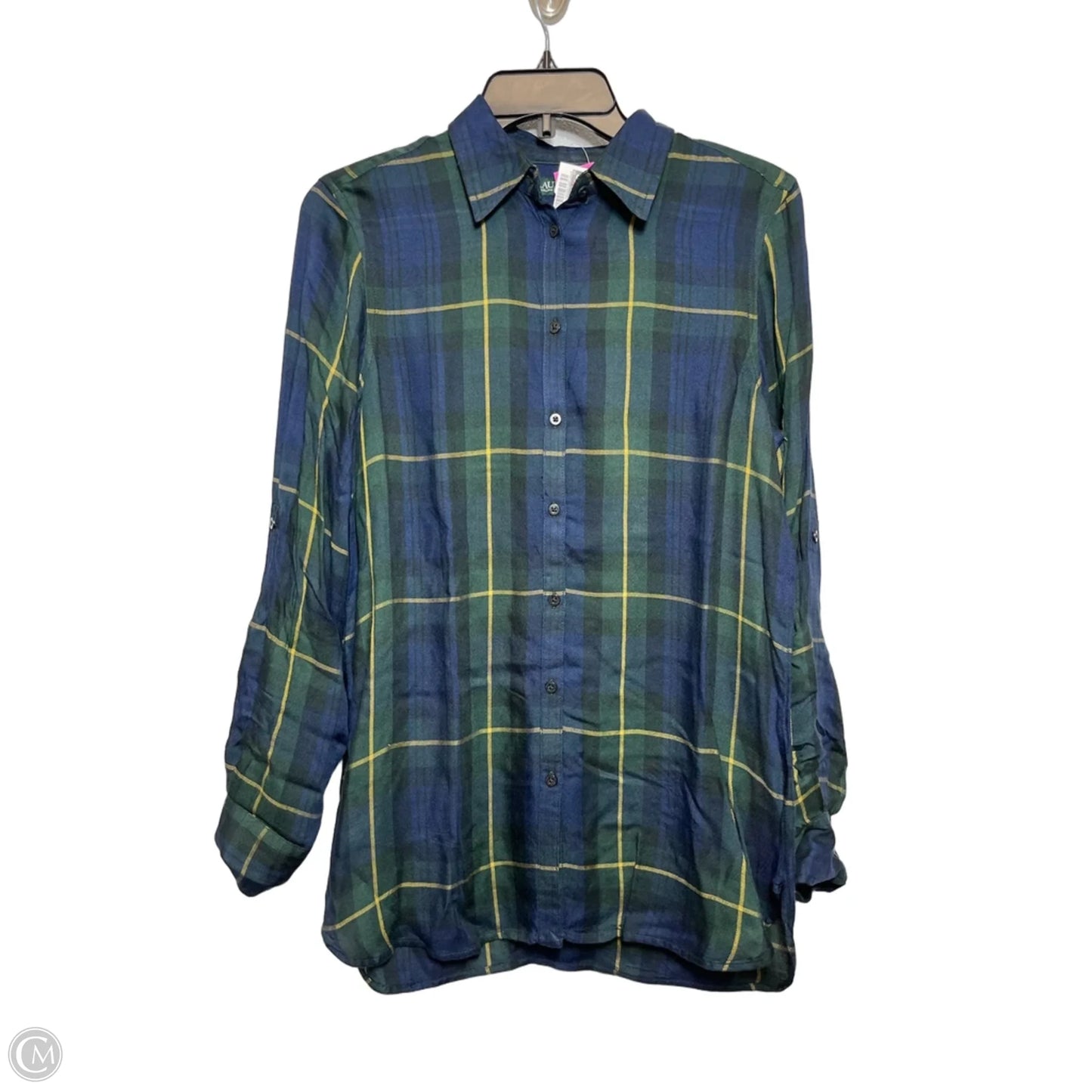 Top Long Sleeve By Ralph Lauren In Plaid Pattern, Size: S