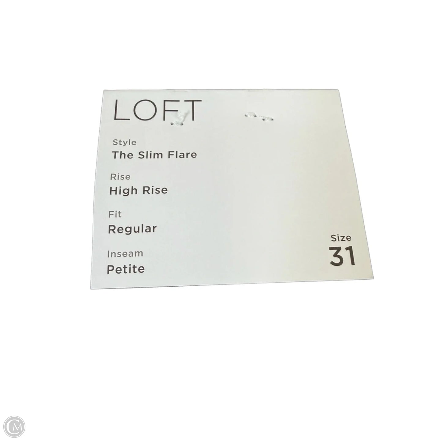 Jeans slim flare By Loft In Blue Denim, Size: 12 P