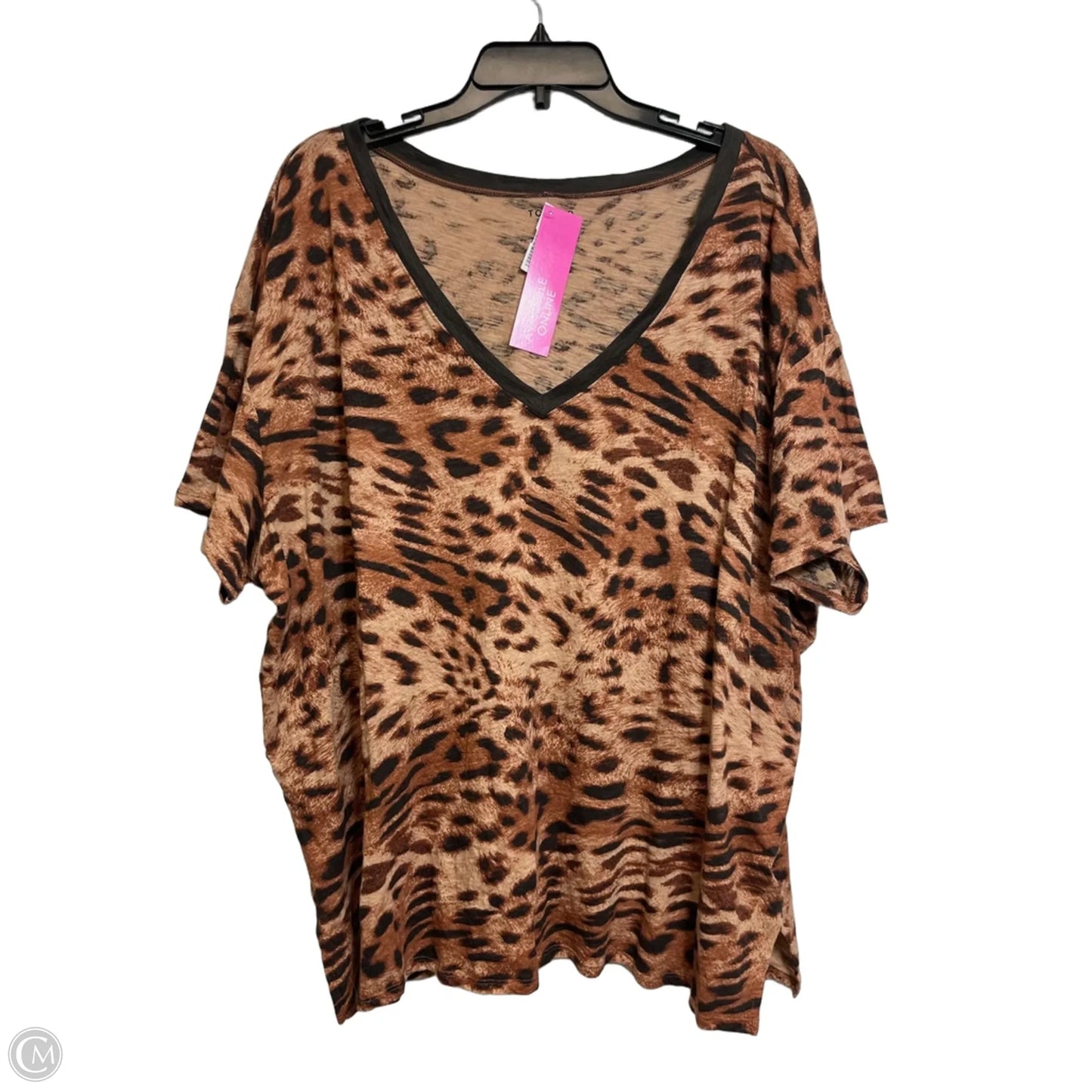 Top Short Sleeve Basic By Torrid In Leopard Print, Size: 3x