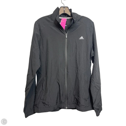 Athletic Jacket By Adidas In Black, Size: M