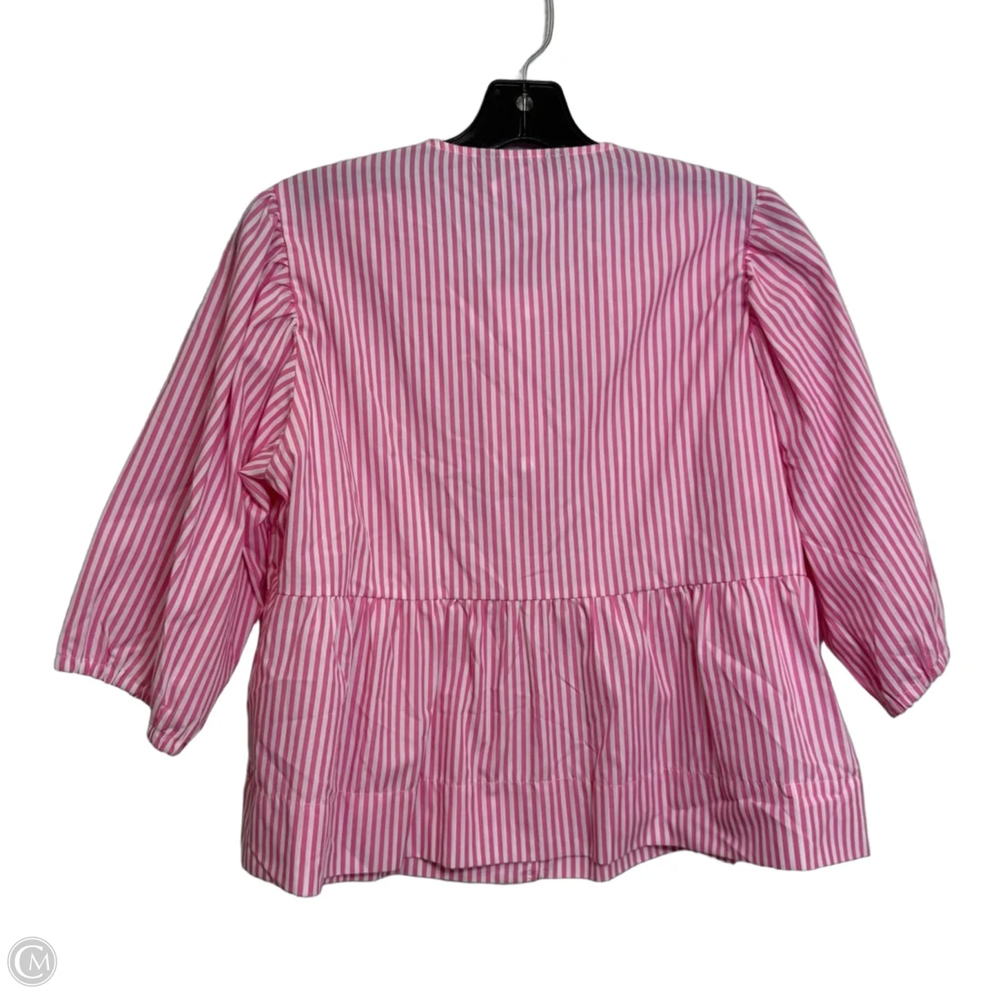 Top Short Sleeve By Velvet Heart In Striped Pattern, Size: M