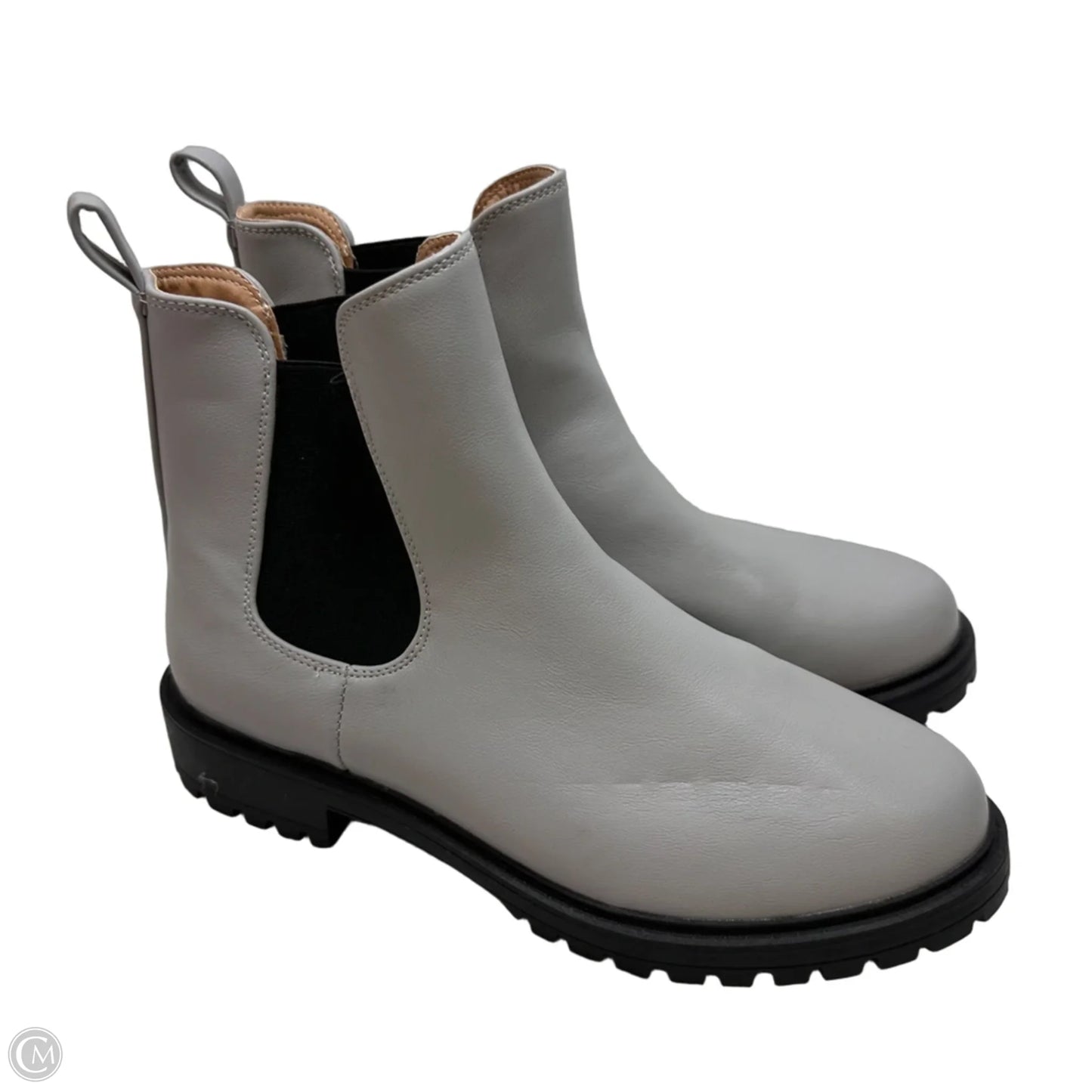 Boots Ankle Flats By Clothes Mentor In Grey, Size: 9