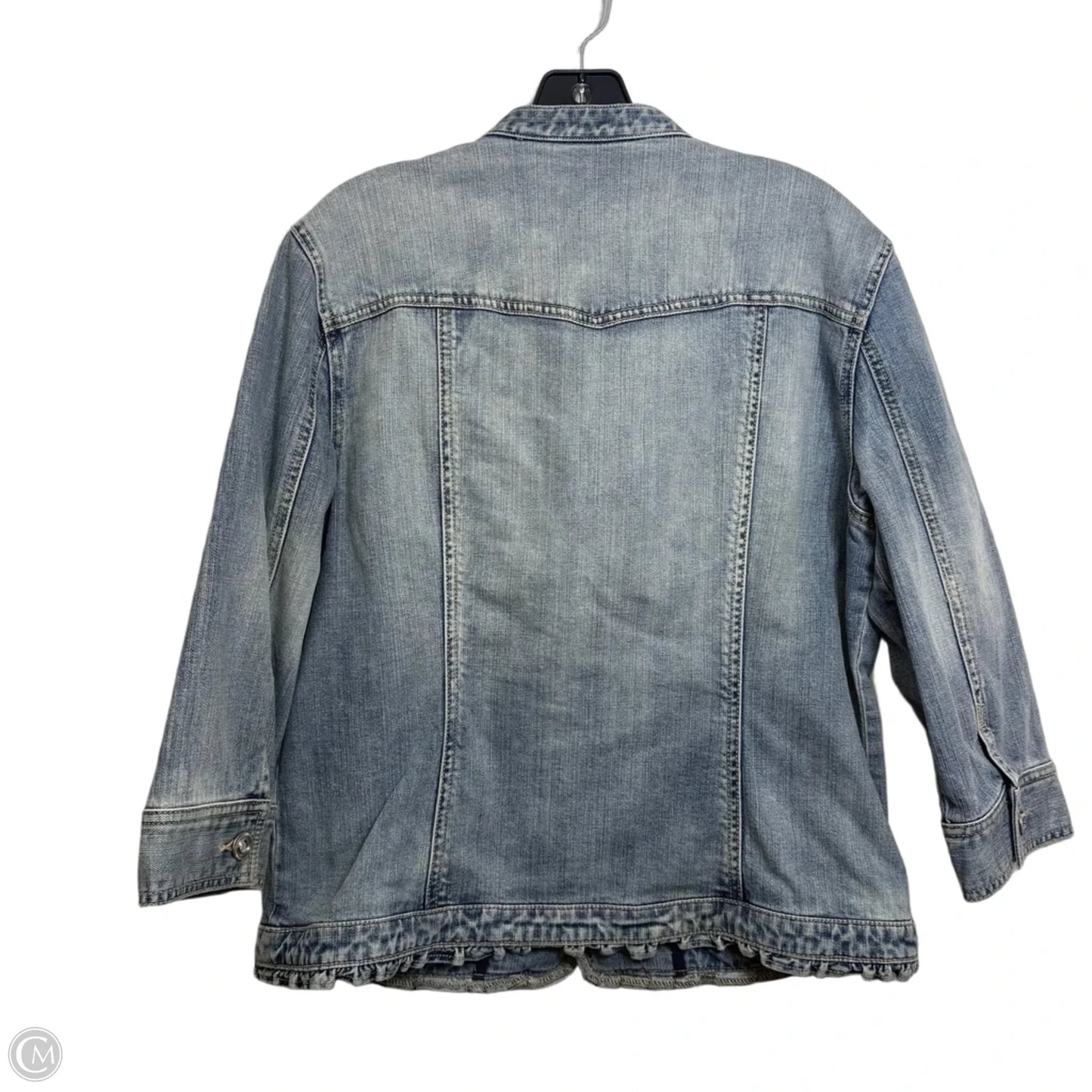 Jacket Denim By Chicos In Blue Denim, Size: L