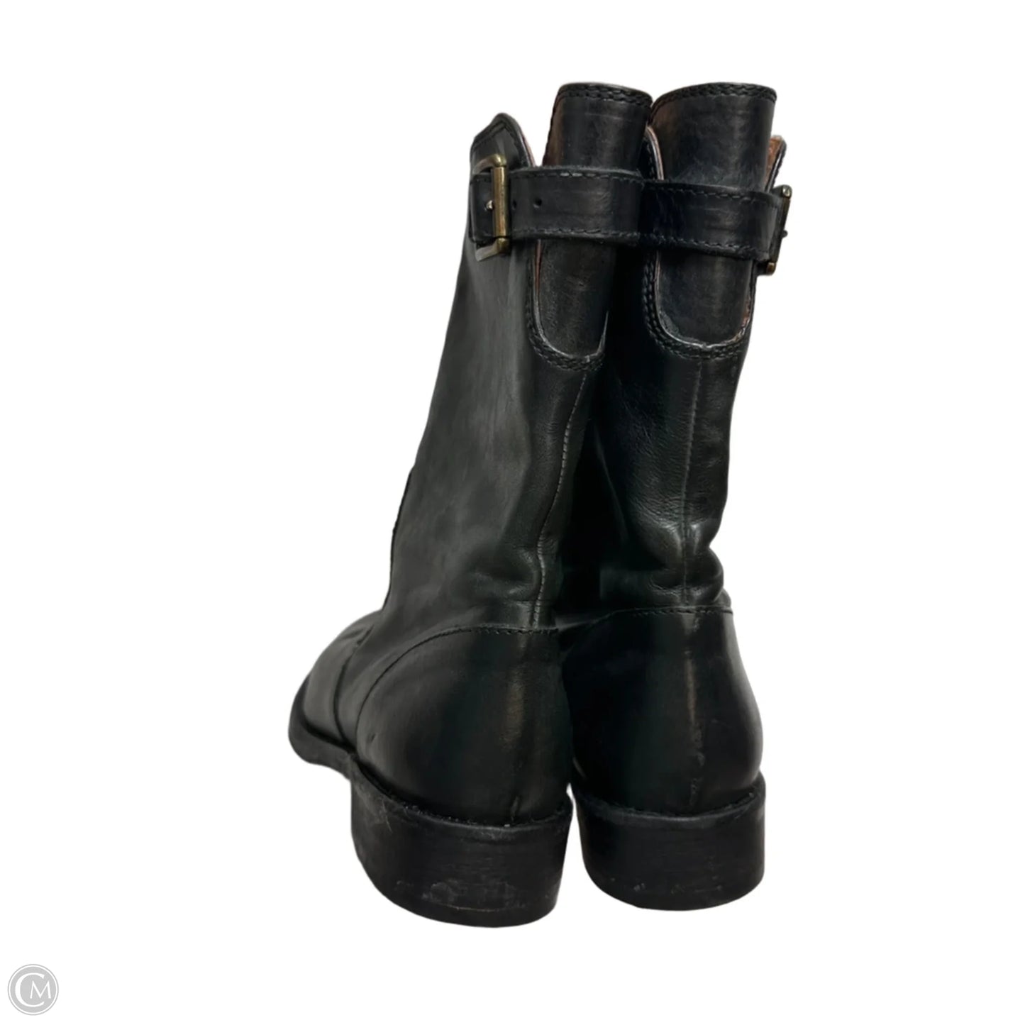Leather Boots Ankle Flats By J. Crew In Black, Size: 8