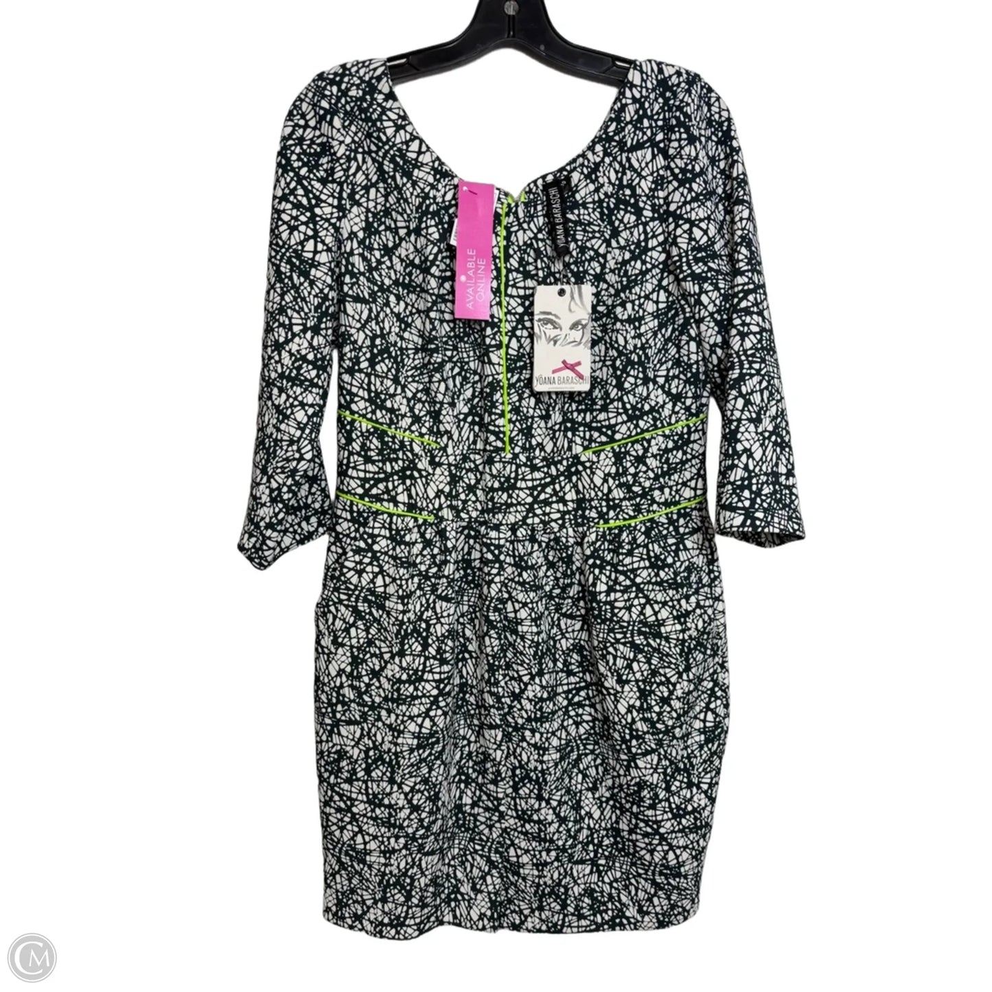 Dress Casual Short By Yoana Baraschi In Black & White, Size: 10