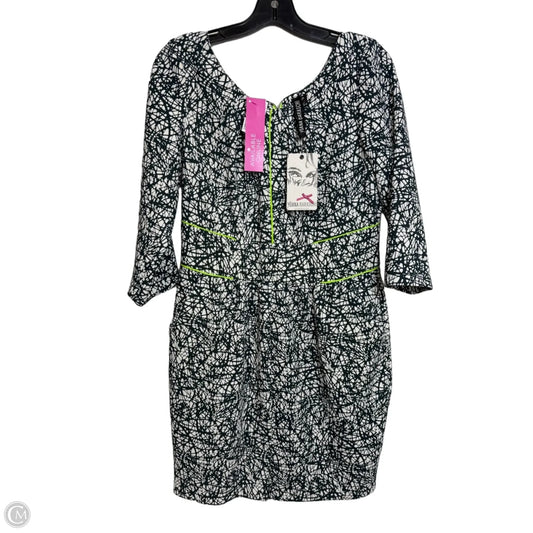 Dress Casual Short By Yoana Baraschi In Black & White, Size: 10