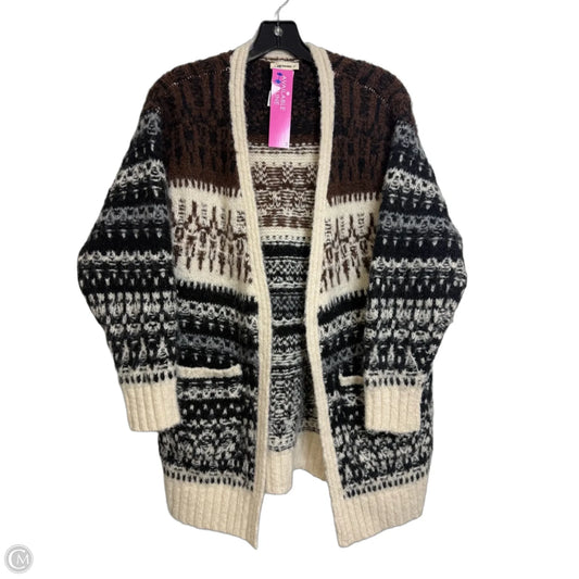 Cardigan By Ee Some In Brown & Cream, Size: S