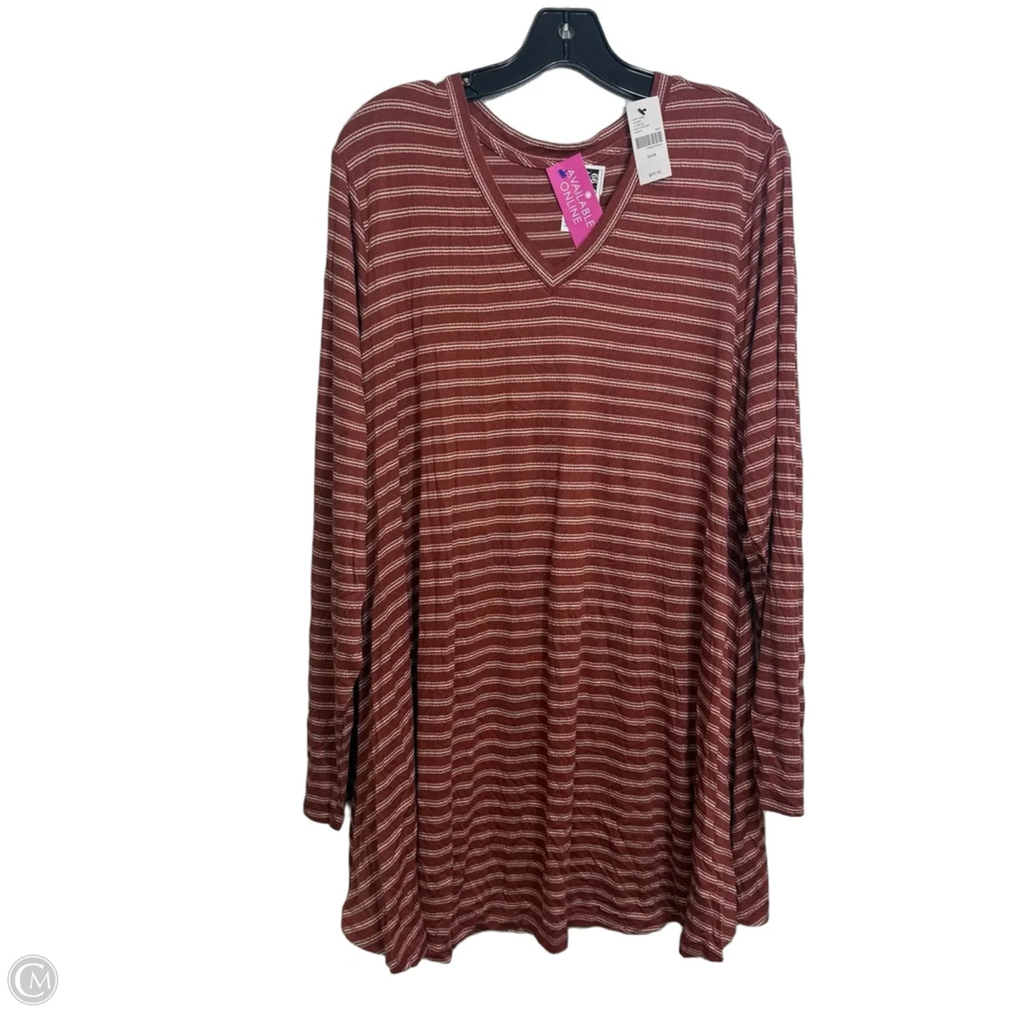 Top Long Sleeve By Lane Bryant In Striped Pattern, Size: 22