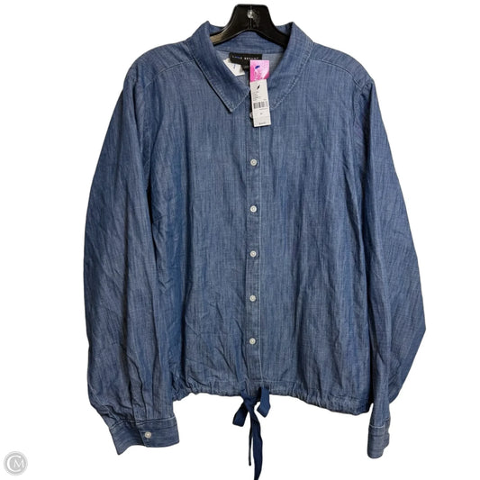Top Long Sleeve By Lane Bryant In Blue Denim, Size: 20