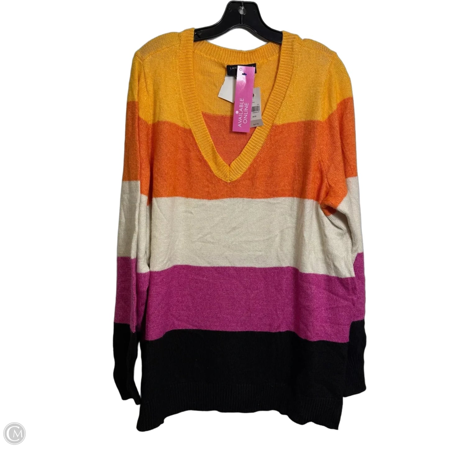 Sweater By Lane Bryant In Striped Pattern, Size: 18