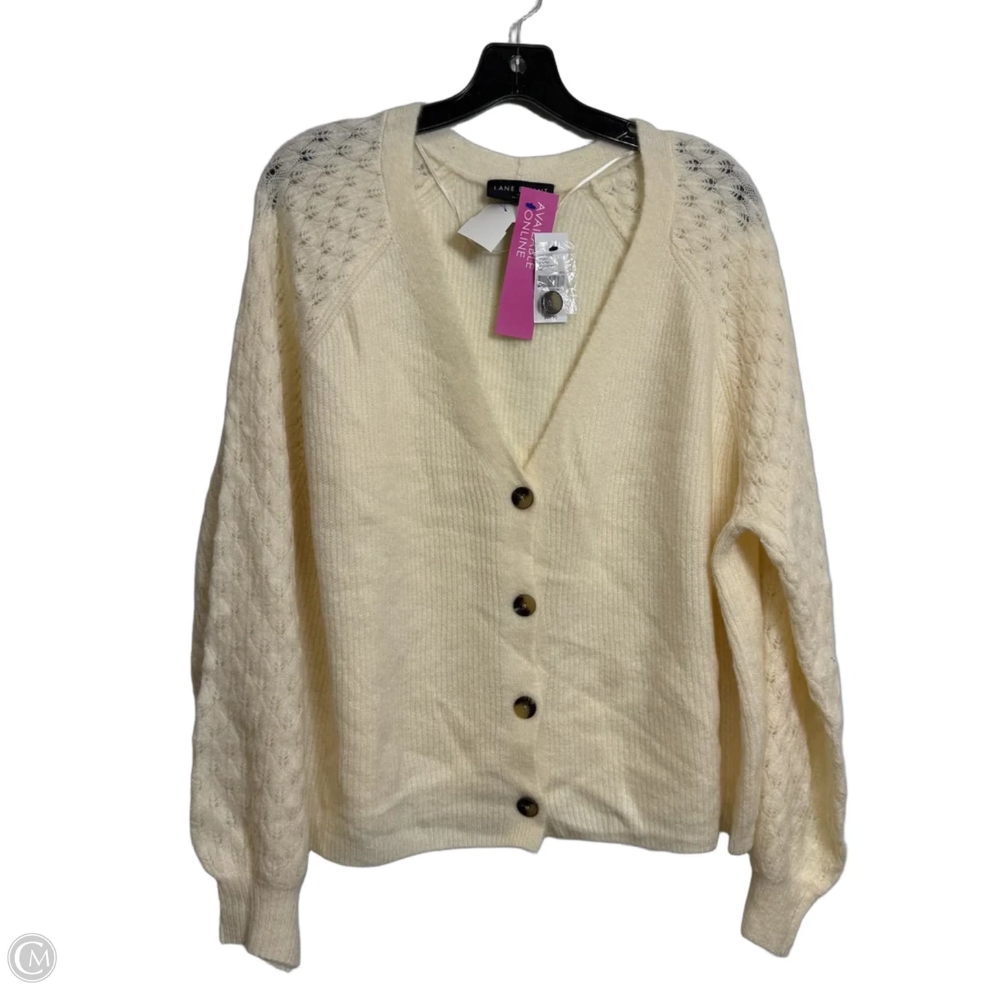 Cardigan By Lane Bryant In Cream, Size: 18