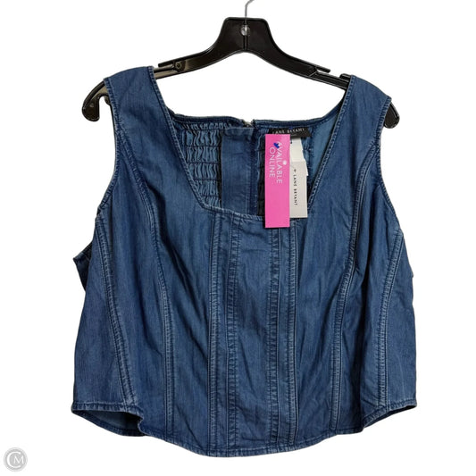 Vest Other By Lane Bryant In Blue Denim, Size: 22