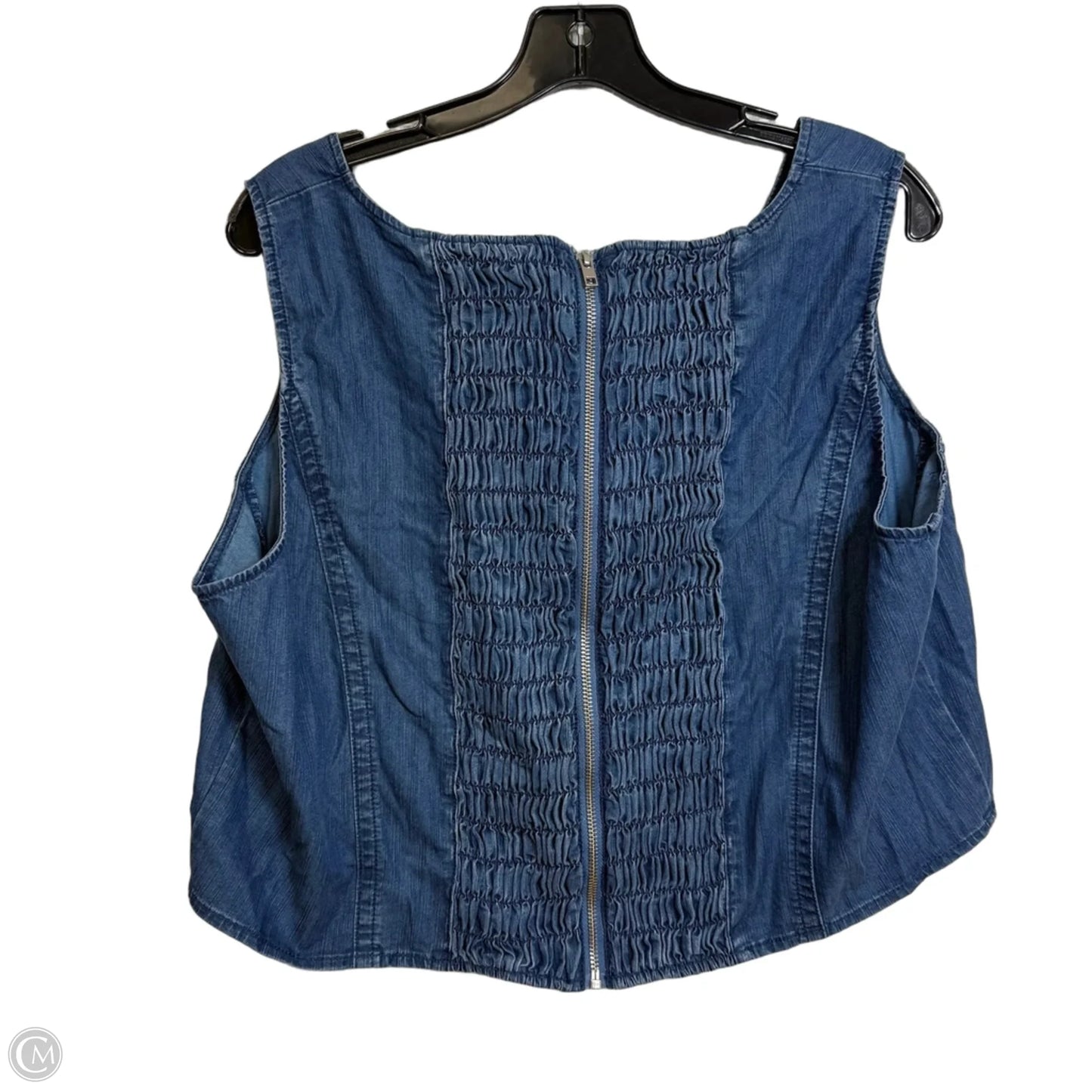 Vest Other By Lane Bryant In Blue Denim, Size: 22