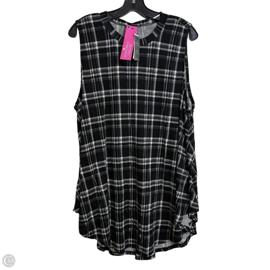 Top Sleeveless By Lane Bryant In Plaid Pattern, Size: 18