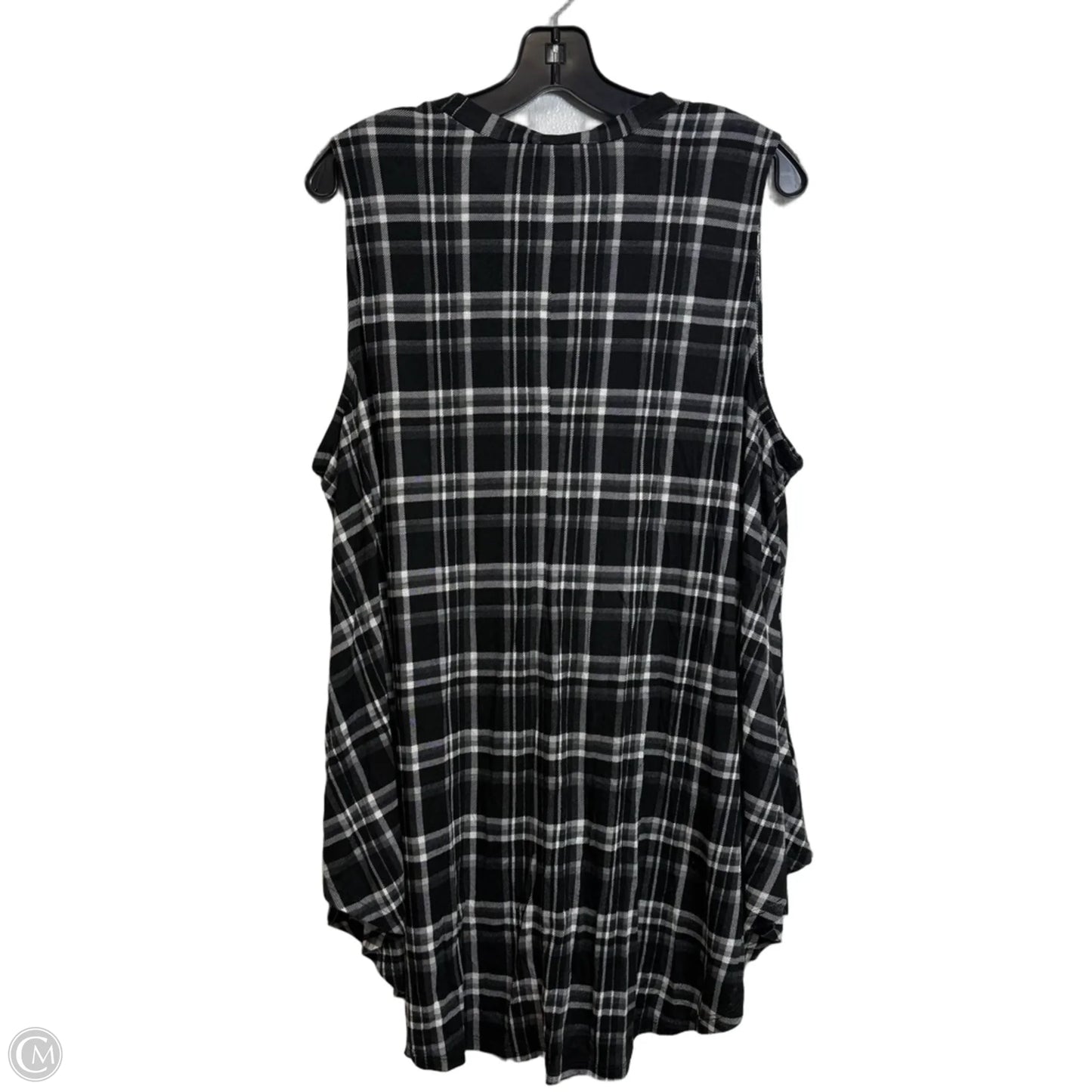 Top Sleeveless By Lane Bryant In Plaid Pattern, Size: 18