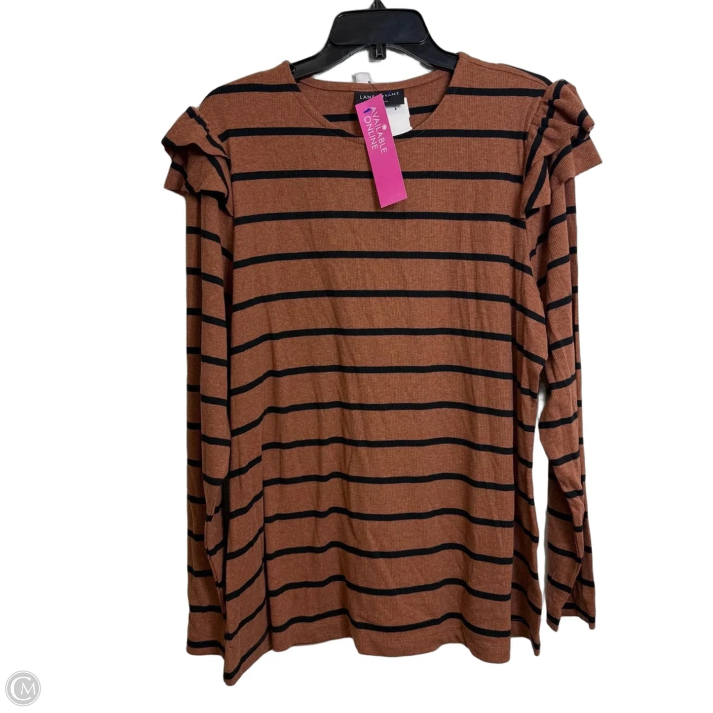 Top Long Sleeve By Lane Bryant In Striped Pattern, Size: 22