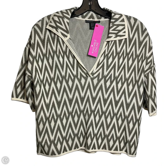 Top Short Sleeve Designer By Christian Lacroix In Chevron Pattern, Size: Xs