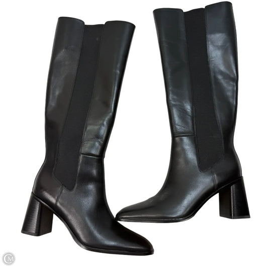 Boots Knee Heels By Clothes Mentor In Black, Size: 9