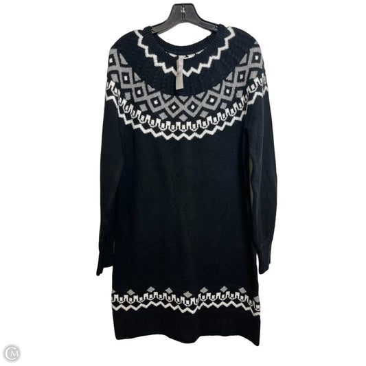 Sweater Dress Casual Short By Loft In Black, Size: S