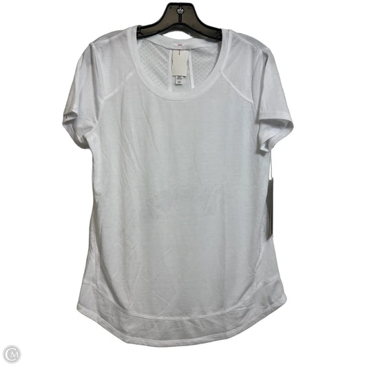 Athletic Top Short Sleeve By Rbx In White, Size: M