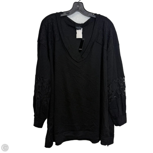 Top Long Sleeve By Torrid In Black, Size: 3x